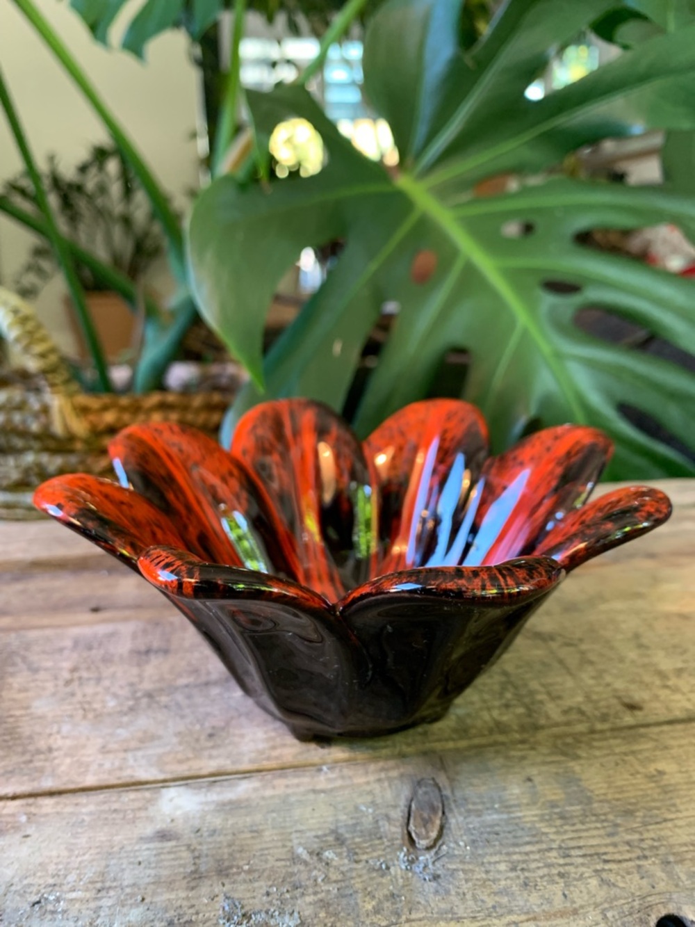 Vintage Ceramic Flower Bowl - Home Kitchen Decorative Dish